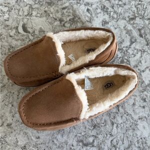 UGG Kids Brown Suede Slip-On Loafers